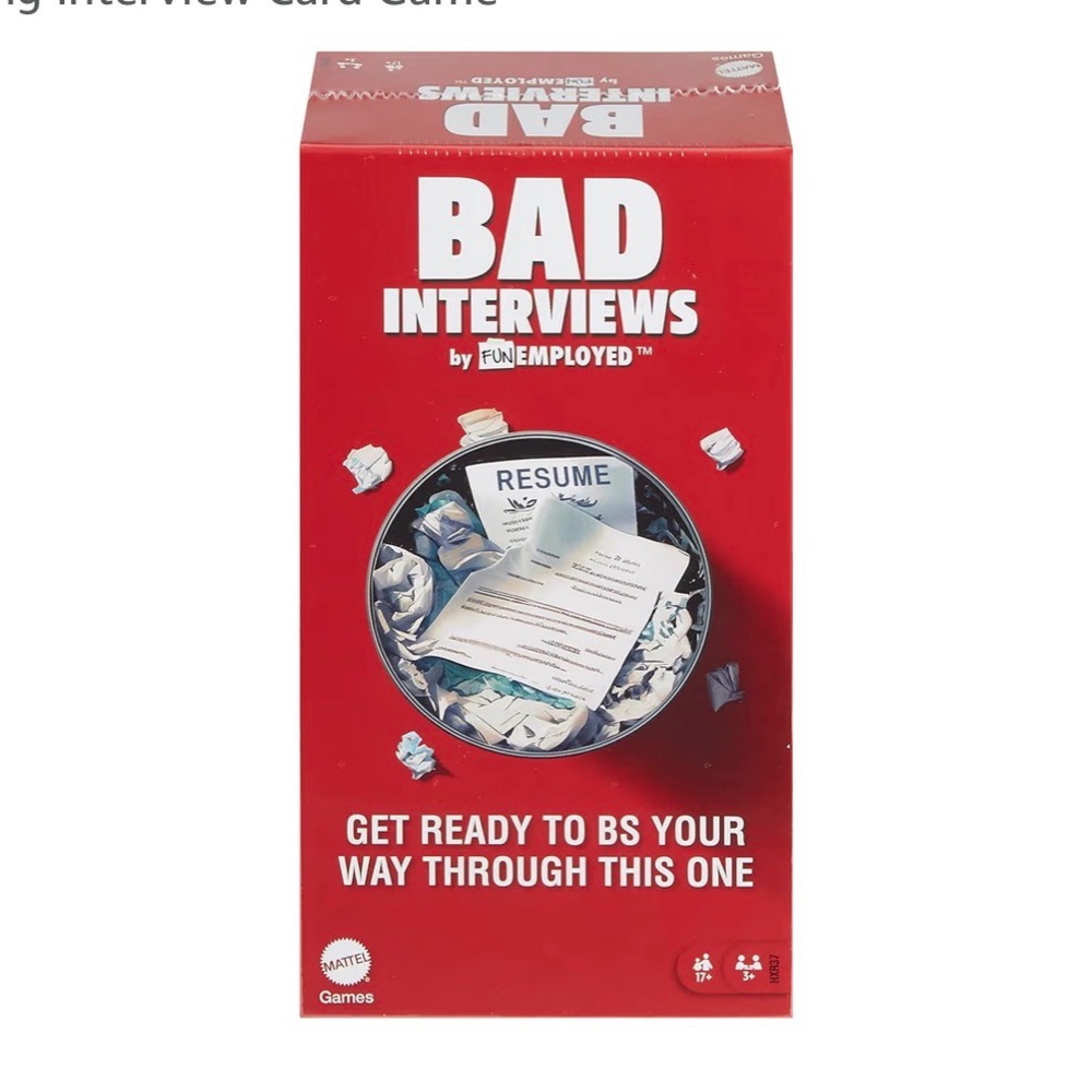 Mattel Bad Interviews Card Game - Red